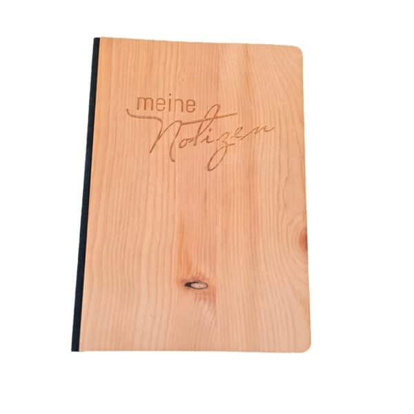 Notizbuch - Meine Notizen - Zirbenholz blanko A5