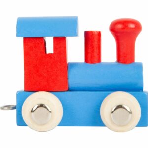 Buchstabenzug Lokomotive rot & blau