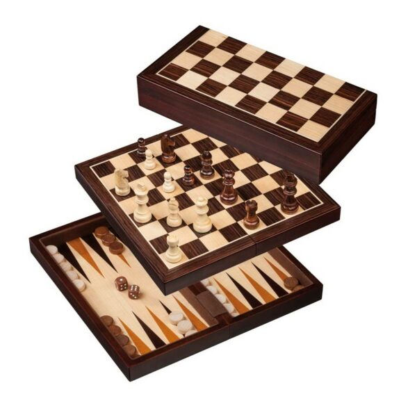 Schach-Backgammon-Dame Set Feld 30 mm