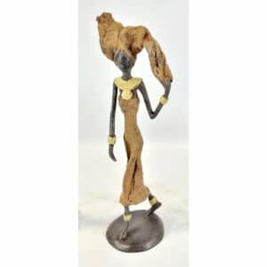 Bronze-Skulptur Femme élégante braun