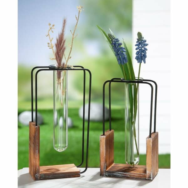 Metall Hänge-Vase mit Reagenzglas