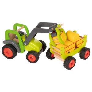 Frontlader mit Heuwagen