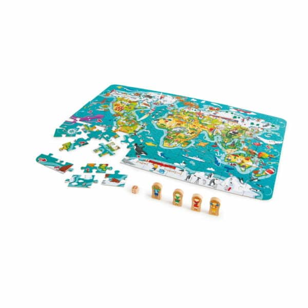 2 in 1 Weltreise Puzzle und Spiel