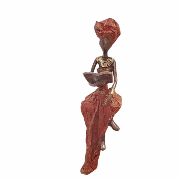 Bronze Skulptur lesende Frau 16 cm