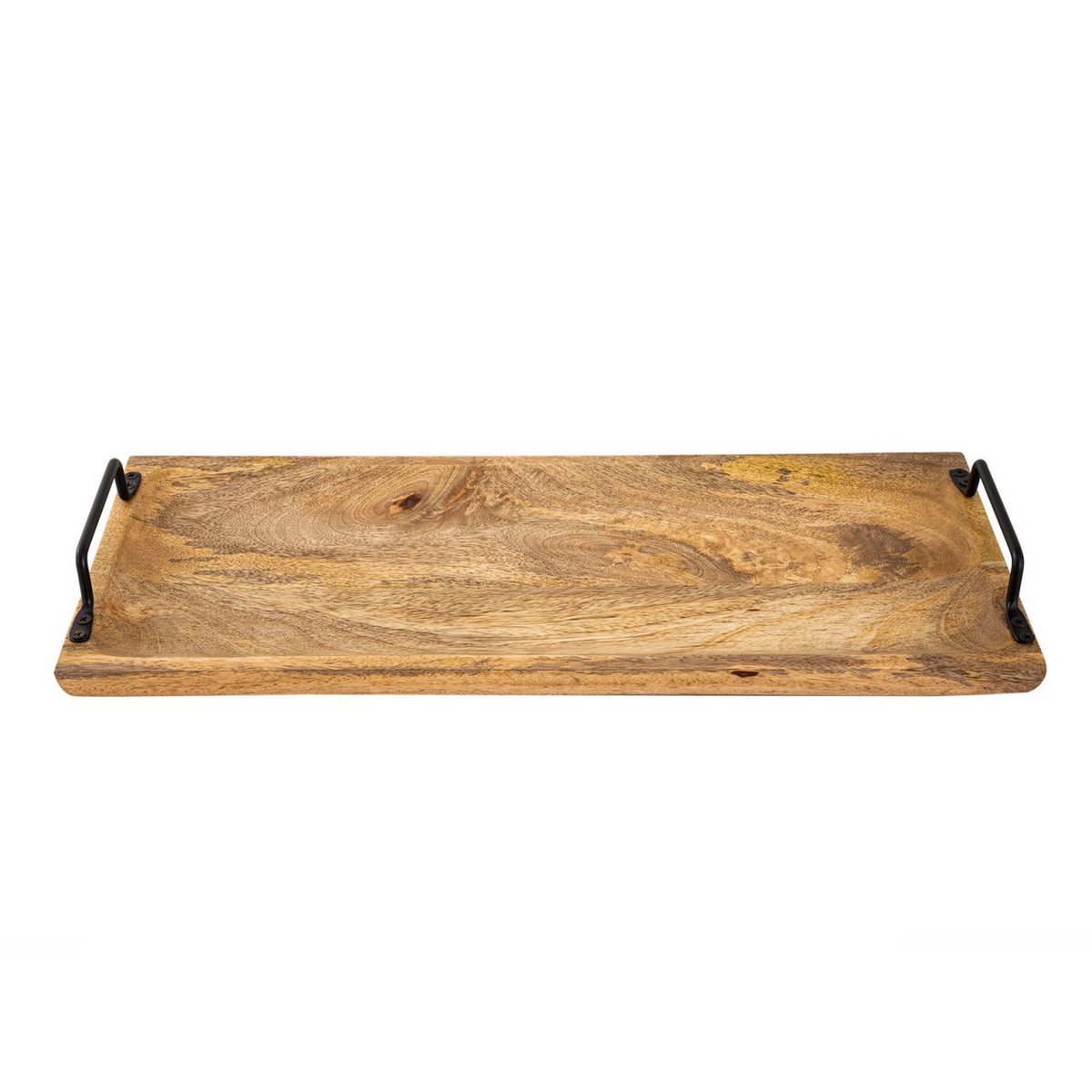 Holztablett 50x20cm Serviertablett  Deko Tablett aus Mangoholz massiv