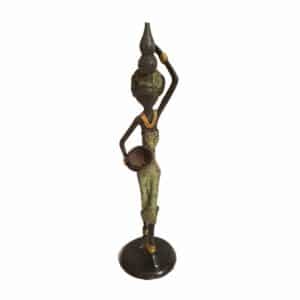 Bronze-Skulptur Femme avec cruche d'eau