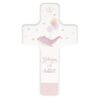 Kinderholzkreuz zur Taufe rosa geborgen und behütet