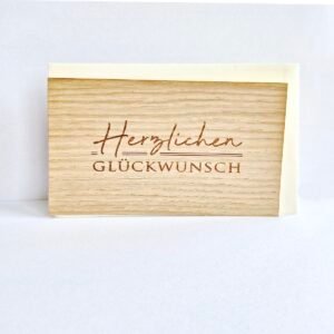 Holzgrußkarte