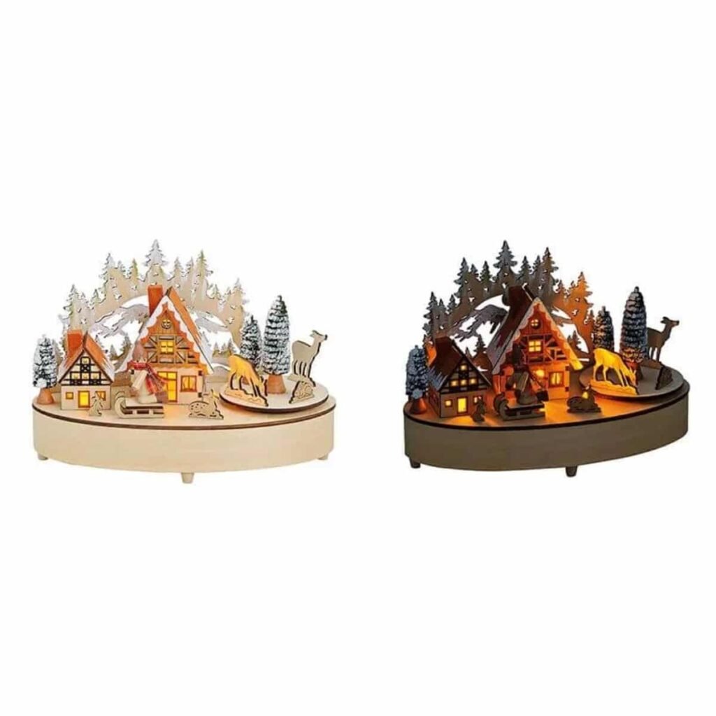 Winterszene mit Musik und LED Beleuchtung