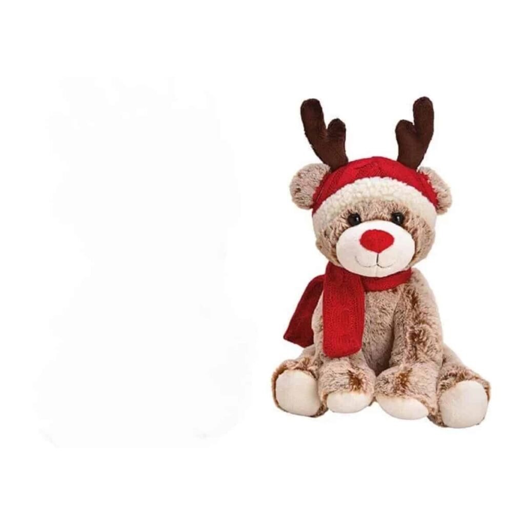 Bär braun mit Elchmütze