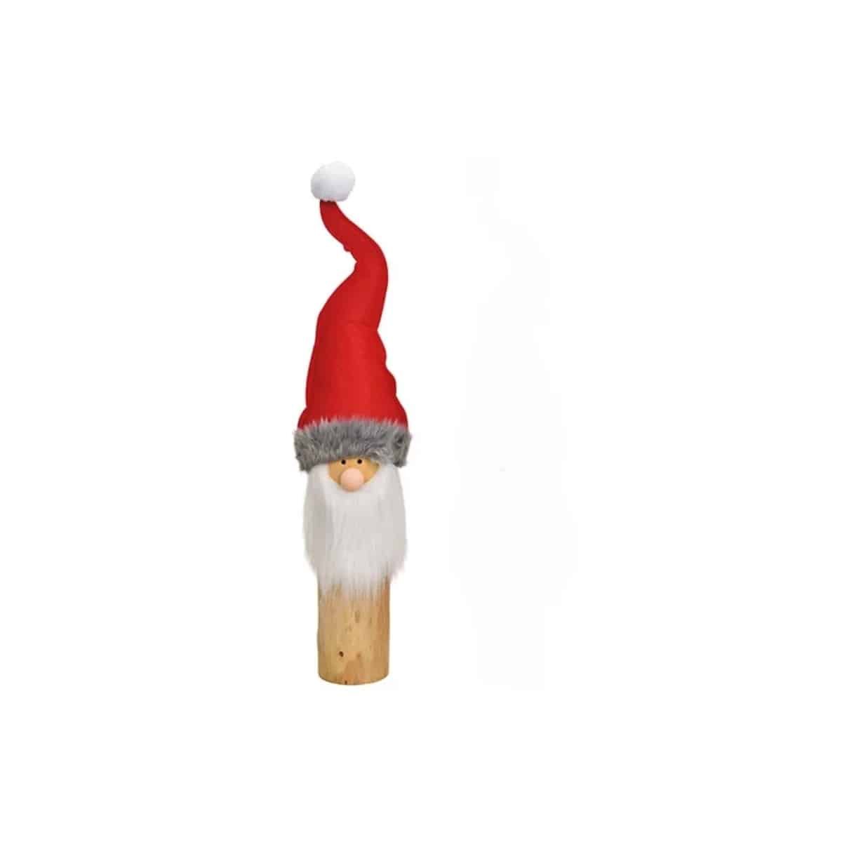 Weihnachtsmann aus Filz und Holz 56 cm hoch