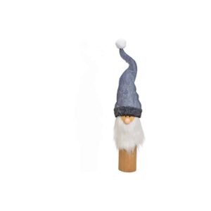 Weihnachtsmann aus Filz grau und Holz