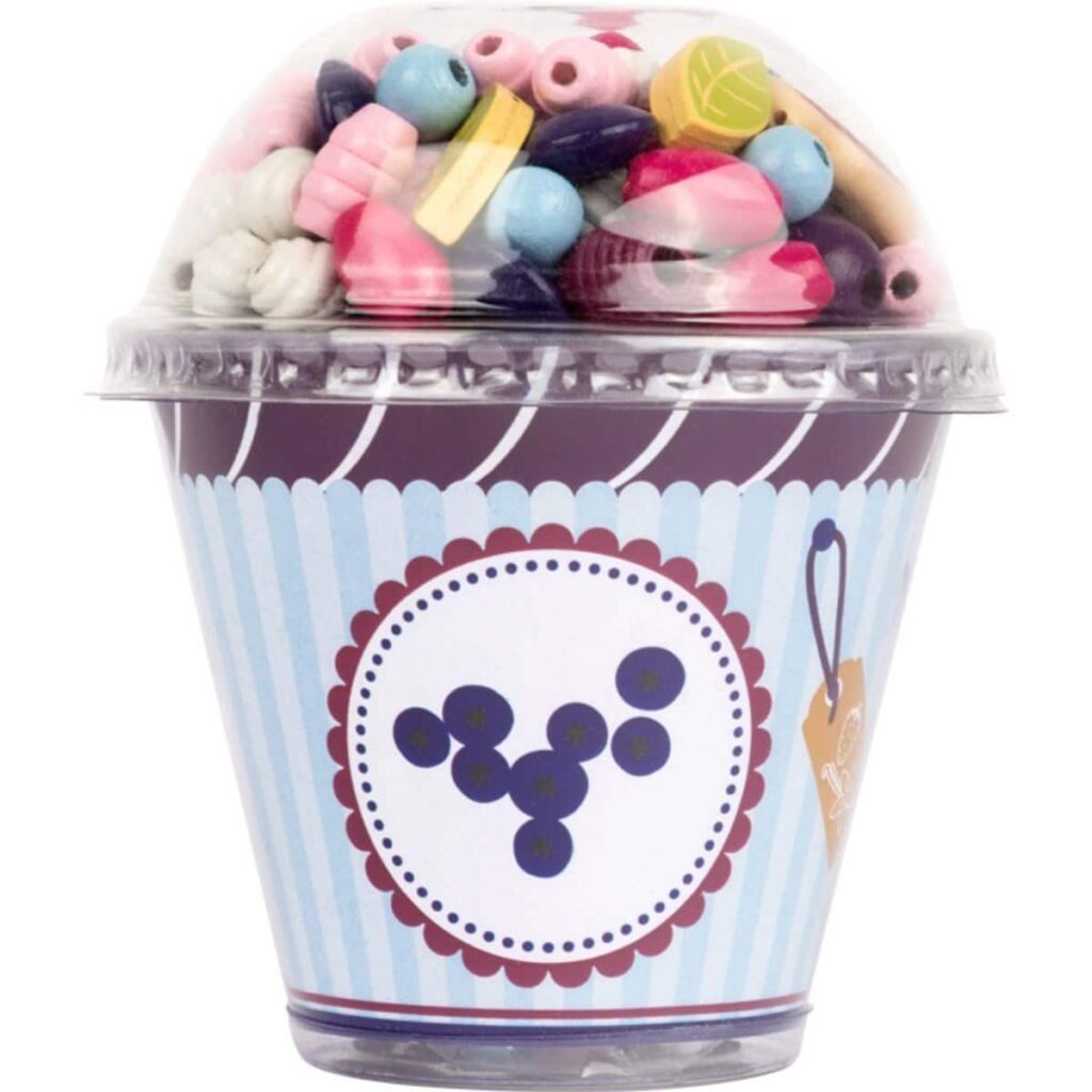 Holz-Fädelperlen lila