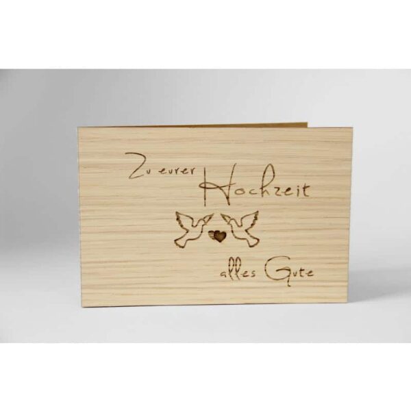 Holzgrußkarte "Hochzeit 105"