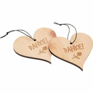 Herz mit Band - Gravur: "Danke