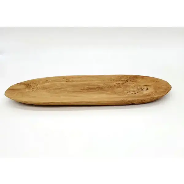 Schale Teak unfinish oval 50 cm einzeln