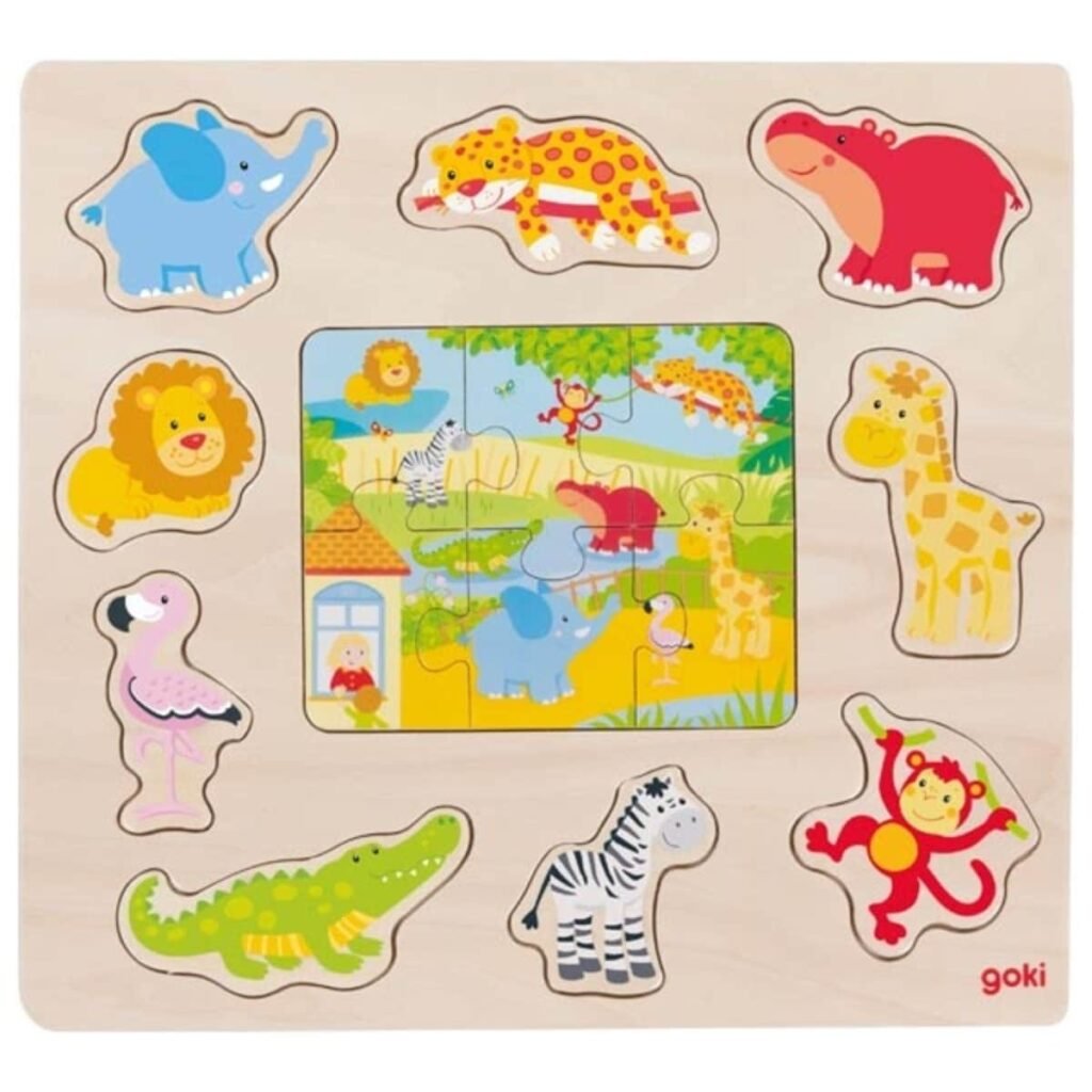 Einlegepuzzle Zootiere