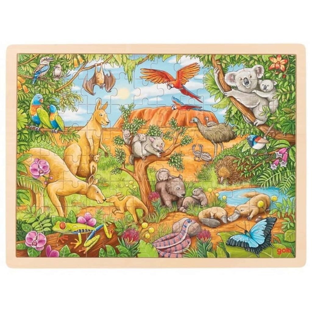 Einlegepuzzle Australische Tierwelt