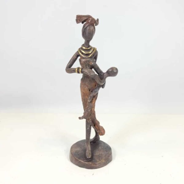 Bronze Skulptur Femme avec bébé