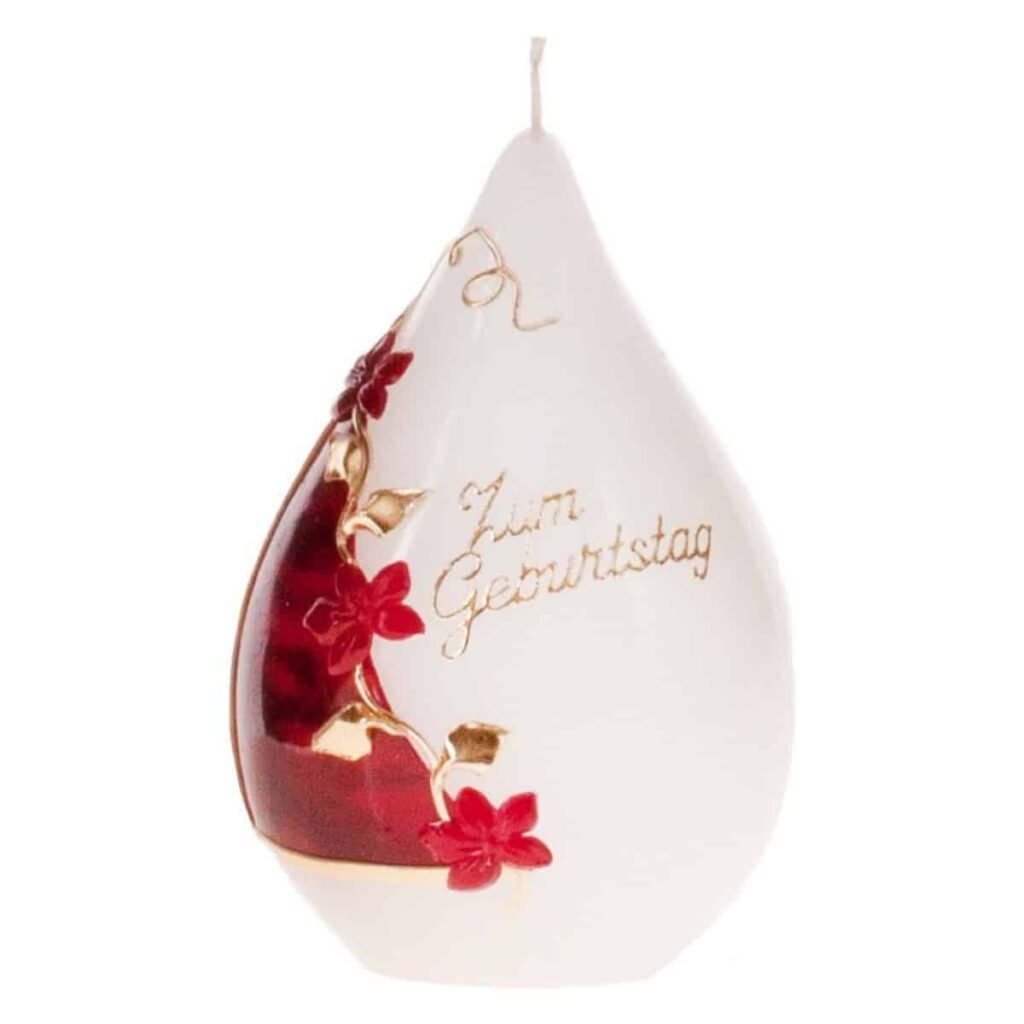 Kerze zum Geburtstag rot