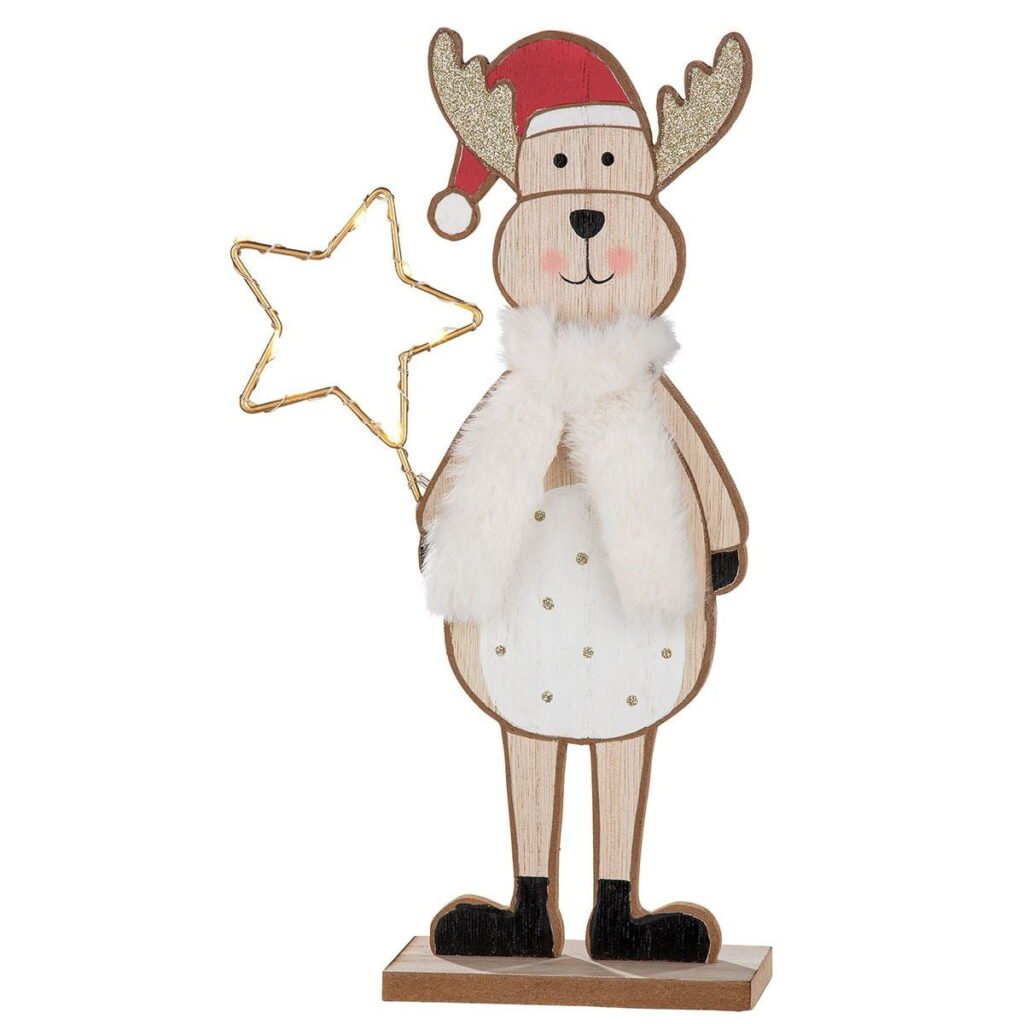 Rentier mit Stern und LED