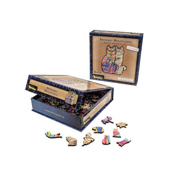 Holzpuzzle 2 in 1 Katze