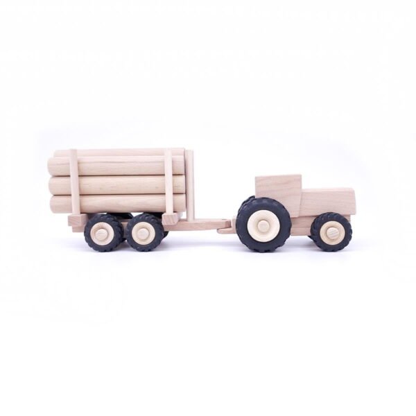 Traktor mit Holztransporter GR Rundstäbe