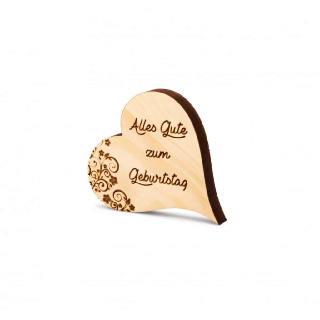 Zirbenherz Mini Alles Gute zum Geburtstag