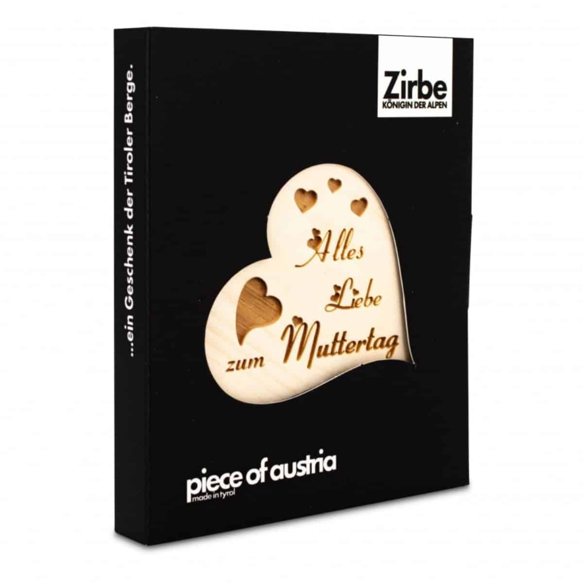 Zirbenherz Mini Alles Liebe zum Muttertag