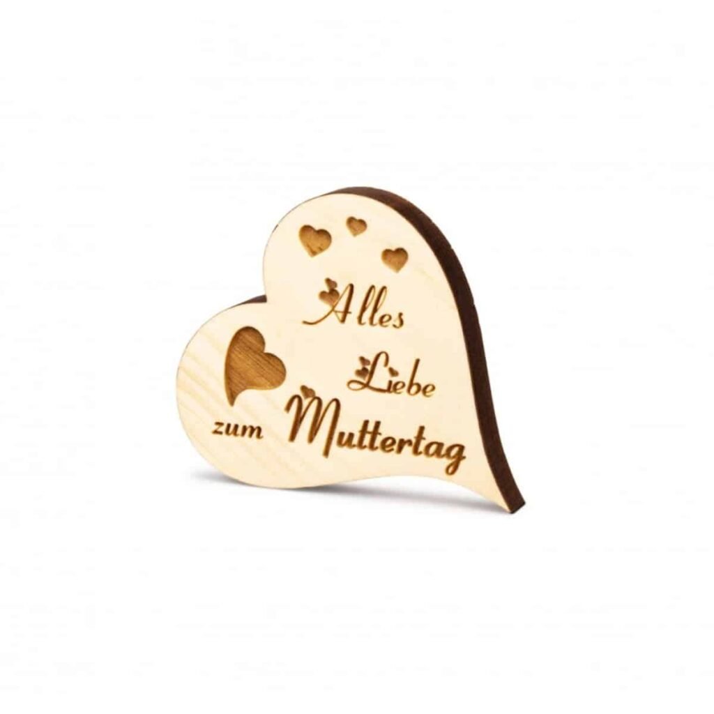 Zirbenherz Mini Alles Liebe zum Muttertag