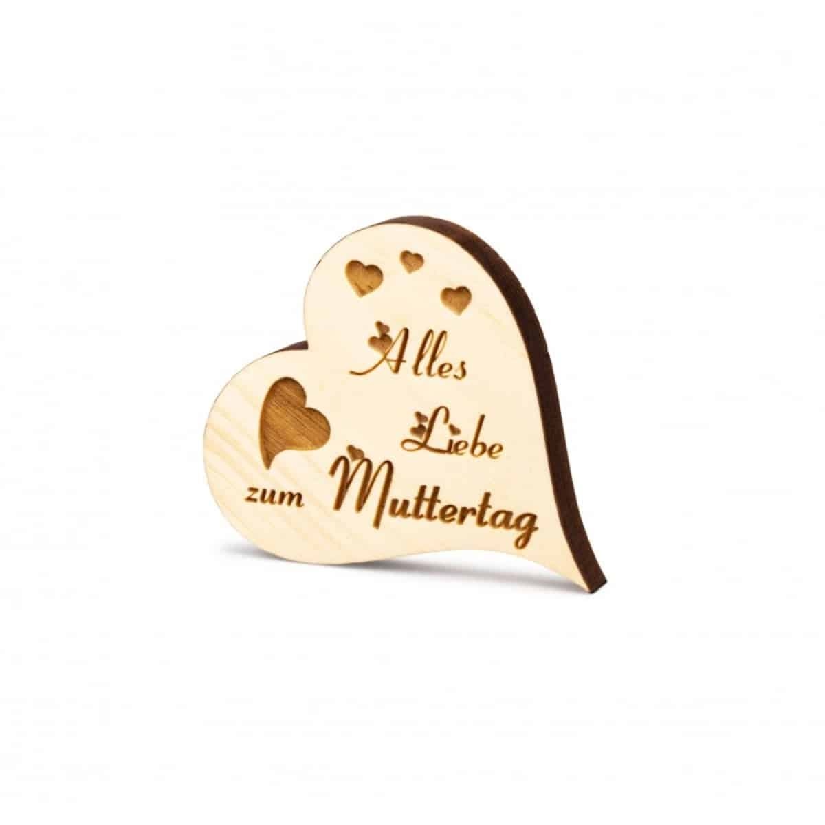 Zirbenherz Mini Alles Liebe zum Muttertag