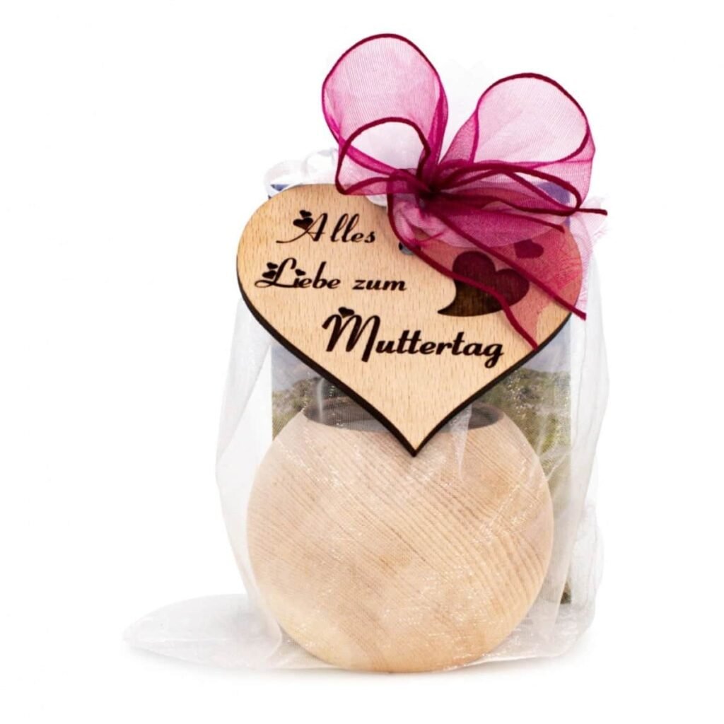 Teelichthalter aus Zirbenholz rund Muttertag