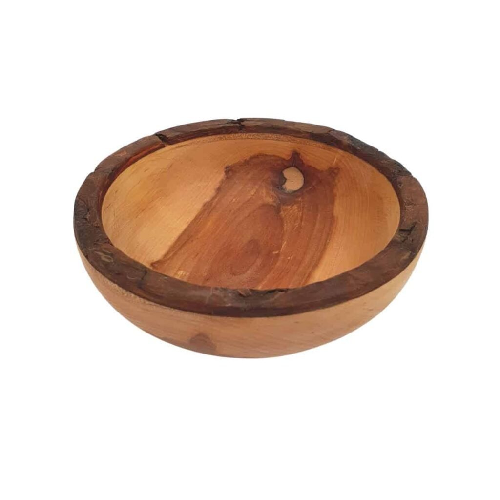 Schale mit Rinde rund- Erle geölt