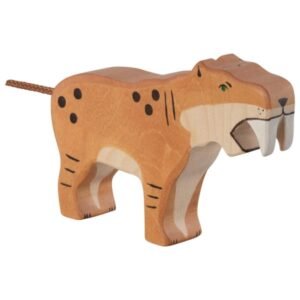 Säbelzahntiger 14 cm Holztigerfigur