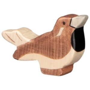 Spatz 5 cm Holztigerfigur